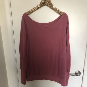 Off the shoulder mauve top